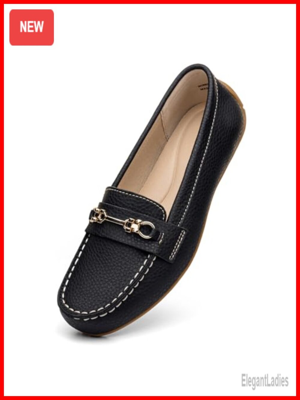Comfort Leather Loafers Slip On Business Casual Dress Shoes Driving Mocs Women